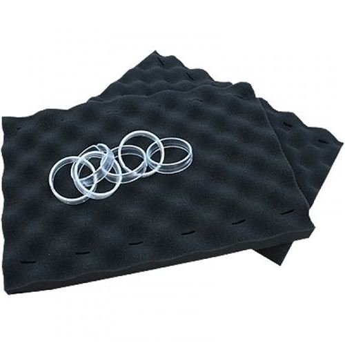 Brosses mousse noire x 2 pour robot piscine zodiac + 14 clips