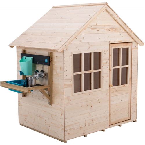 Tp Toys - Maisonnette enfant en bois avec cuisine extérieure Hideaway