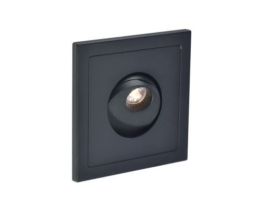 Pho encastré, noir, led 1w, 3000k