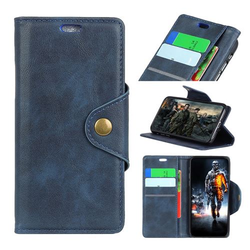 Etui en PU flip bleu pour votre Motorola Moto G7