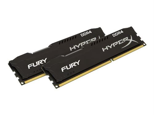 HyperX FURY Black 16GB DDR4 3200 MHz Kit 16Go DDR4 3200MHz module de mémoire - Modules de mémoire (16 Go, 2 x 8 Go, DDR4, 3200 MHz, 288-pin DIMM, Noir)