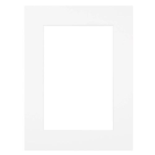 Passe-partout blanc 18x24 cm ouverture 10x15 cm, Carton - marque française