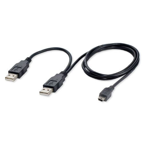 INECK® Cable double USB alimentation mini usb pour boitier disque dur  externe data hdd - Câbles USB - Achat & prix