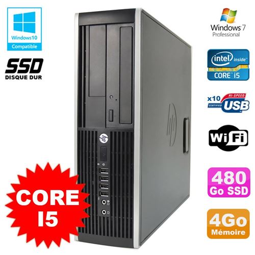 Pc hp compaq elite 8100 sff intel core i5 3.2ghz 4go 480go ssd graveur wifi w7 État correct - Hewlett-Packard reconditionné disponible sur Fnac