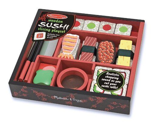 Melissa Doug 12608 Wooden Sushi Slicing Playset
