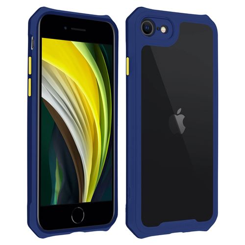 Coque iPhone 7 / 8 / SE 2020 Protection Bi-matière Coins renforcés - bleu