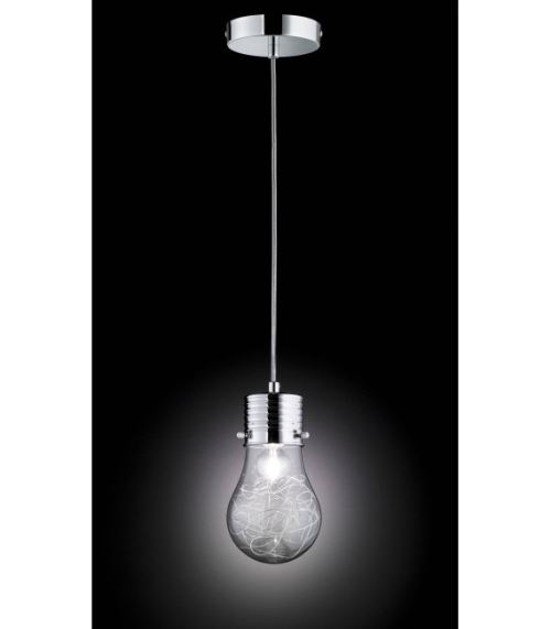 Suspension FUTURA chrome 1 ampoule largeur 12 Cm