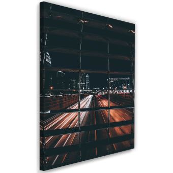 Tableau sur toile Image Cadre moderne Canevas Rue Nuit Ville New York Vue  40x60 - 1