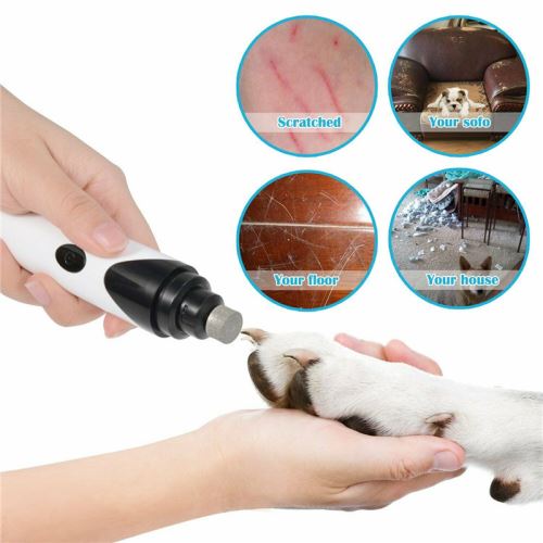 Acheter une lime à ongles électrique Auronic - pour animaux - rechargeable  - sans fil - tête de lime en diamant - chiens/chats - blanche en ligne sur   
