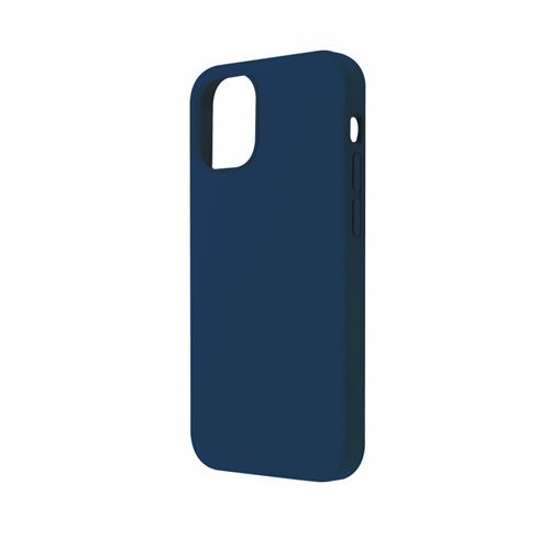 QDOS TOUCH - Coque de protection pour téléphone portable - compatibilité avec MagSafe - polycarbonate, silicone liquide - bleu - pour Apple iPhone 12, 12 Pro