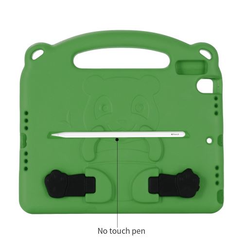 Coque en TPU motif panda EVA antichoc avec béquille vert pour votre Apple iPad 10.2 (2019)