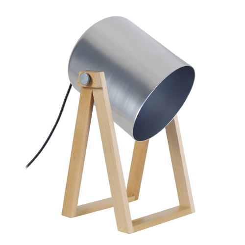 Spielberg lampe spot acier - 16x20x30cm - naturel aluminium tosel 90238