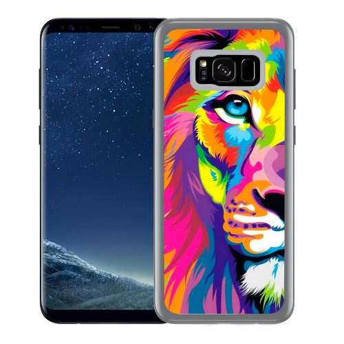 Coque pour Samsung Galaxy S8 lion multicolore