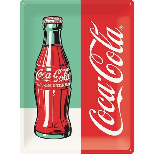 Nostalgic-Art 63324 de Coca Cola Bottle Pop Art, plaque en métal 30 x 40 cm