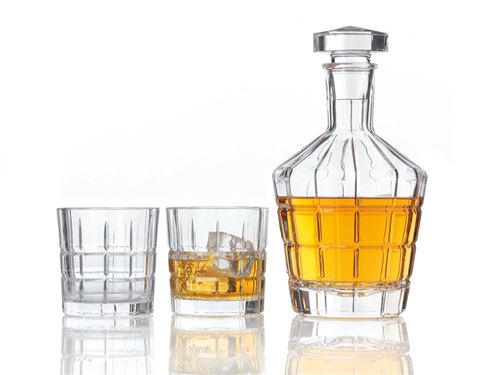 Carafe en verre et 2 Verre à whisky SPIRIT