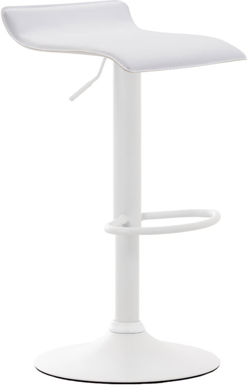 CLP Tabouret de bar Dyn V2 similicuir , Blanc /Blanc