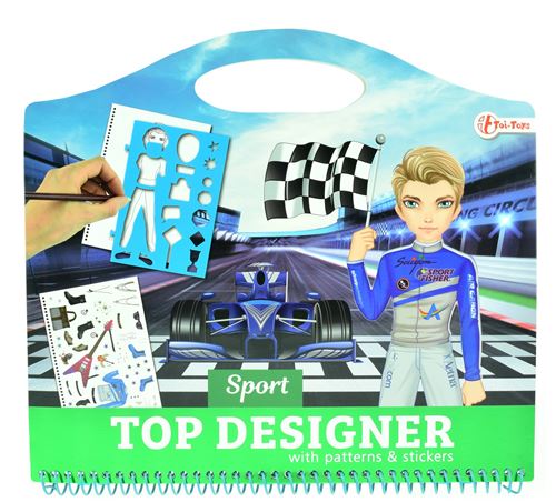 Toi-Toys carnets à dessin coureurs avec autocollants