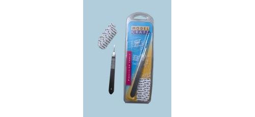 Couteau scalpel metal avec 5 lames