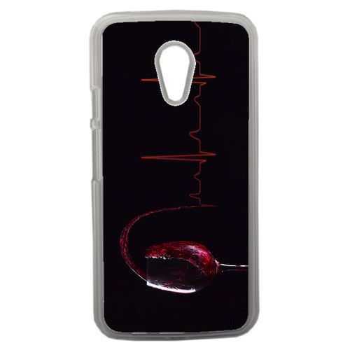 Coque Verre De Vin Électrocardiogramme Compatible Motorola Moto G2 Transparent