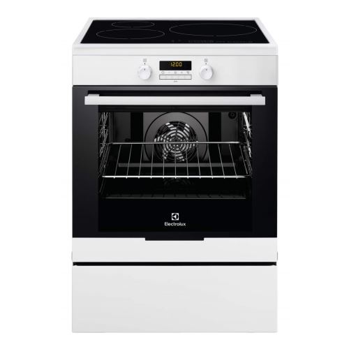 Electrolux EKI6771TOW - Cuisinière - pose libre - largeur : 59.6 cm - profondeur : 60 cm - hauteur : 85 cm - avec système auto-nettoyant - blanc