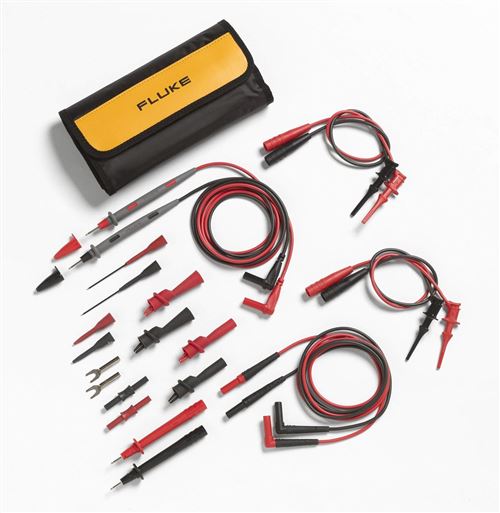 Fluke TL81A Sicherheits-Messleitungs-Set Lamellenstecker 4mm Lamellenstecker 4mm 1.00m Schwarz, Rot 1 Set
