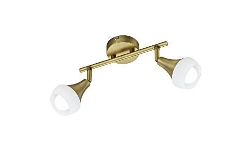 Trio leuchten 803100204 trumpet plafonnier, métal, e14, laiton, 9 x 26 x 19,5 cm