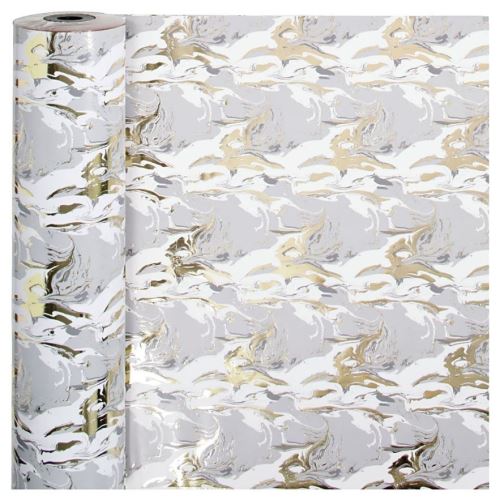 Gift Deco papier d'emballage tourbillon 50 cm x 100 m gris