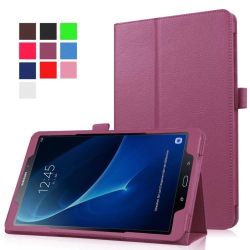 WISETONY® Étui en PU tri fold multi-fonctionnel pour votre Samsung Galaxy Tab A T580 10.1 - Violet