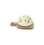 Coupelle en céramique avec plateau en bambou - Modèle aléatoire