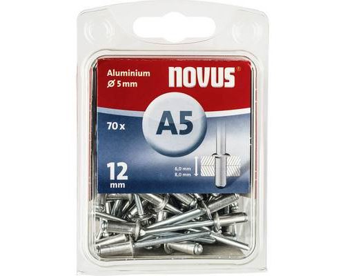 Novus 110030692 Rivet aveugle (Ø x L) 5 mm x 12 mm aluminium aluminium 70 pc(s)