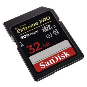 Carte Mémoire SD SanDisk Extreme PRO 32 Go UHS-II Classe 10 U3