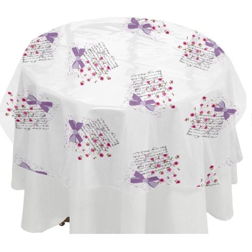 Nappe imperméable ronde en PVC - D 160cm - romance