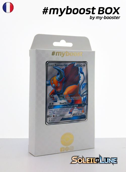 Coffret #myboost TAUROS GX 144/149 180PV - Soleil Et Lune - 10 cartes Pokemon francaises