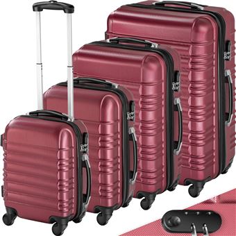 Set de 3 valises de voyage coque ABS léger rigide bagages valise trolley vert 