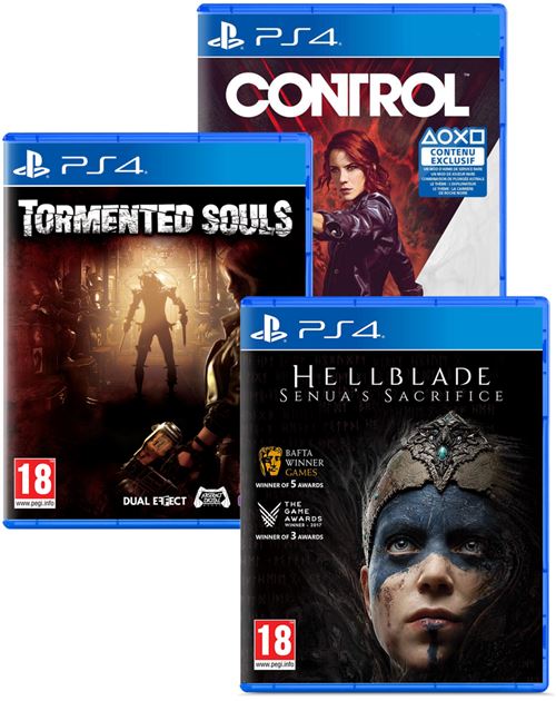 Pack Control + Tormented Souls + Hellblade pour PS4