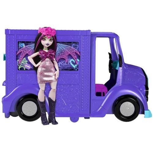 Tour bus rock sang-sationnel-coffret avec poupée et bus HXH83