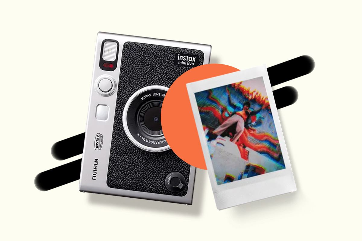 Cámara instantánea Fujifilm Instax Mini Evo, impresora de fotos