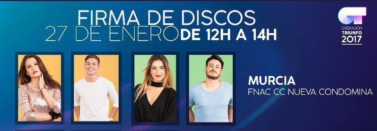 FIRMA OPERACIÓN TRIUNFO 2017 FNAC NUEVA CONDOMINA