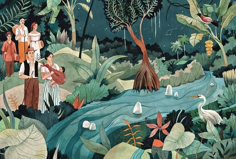 pagina libro cien a&ntilde;os de soledad ilustrado de gabriel garcia marquez