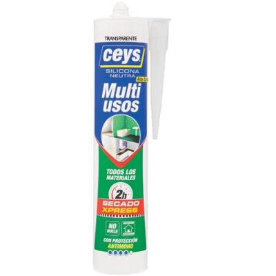 Ceys Silicona Sellatodo neutra transp.cartucho 280 multiusos secado xpress antimoho g