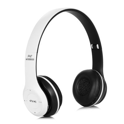 Auriculares Bluetooth 5.0 +edr Con Radio Fm Incorporada Y Lector De Micro Sd Dam P47 Blanco