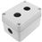 Caja de control de dispositivos eléctricos BeMatik para 1 pulsador o interruptor de 22 mm beige_0