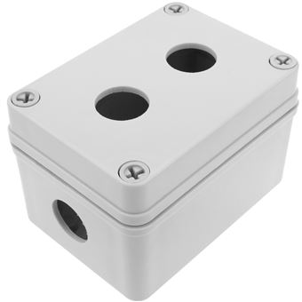 Caja de control de dispositivos eléctricos BeMatik para 1 pulsador o interruptor de 22 mm beige