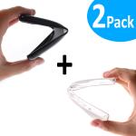 WoowCase - PACK 2 | Funda Gel Flexible para [ Samsung Galaxy Note 7 ] [ Negra + Transparente Mate ] Carcasa Case Silicona TPU Suave