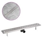 Desagüe lineal de ducha vidaXL, 830x140 mm Acero Inoxidable