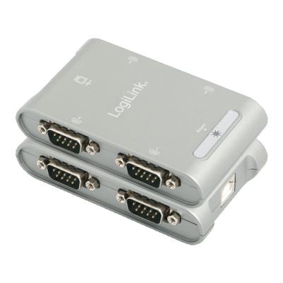 Logilink Adaptador Usb A 4 X Serie Rs232 Au0032