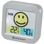 Termómetro e Higrómetro con Indicador de Clima interior Temeo Smile Bresser - gris