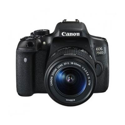 Canon Cámara Digital Réflex Eos 750D 24,2Mp Slr 18-55Mm F/3.5-5.6 Is Stm Lens Kit Black