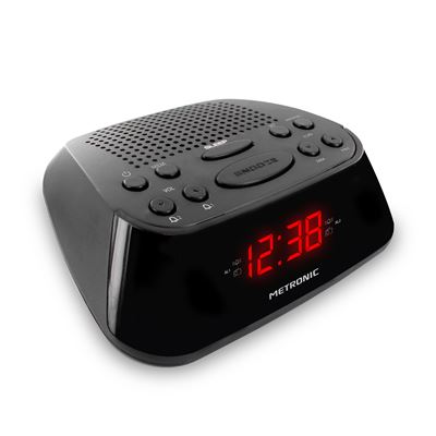 Radio Reloj Despertador Digital Metronic 477003 Doble Alarma