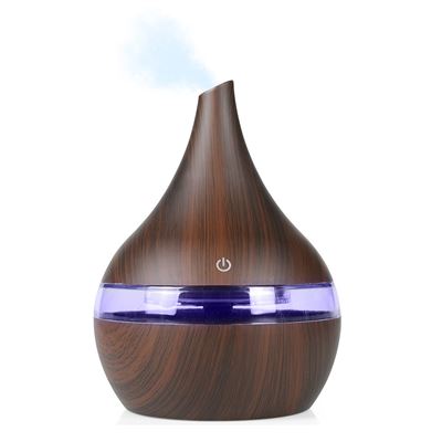 Humidificador De 300ml Con Luces Led Rgb. Dam Marrón Oscuro